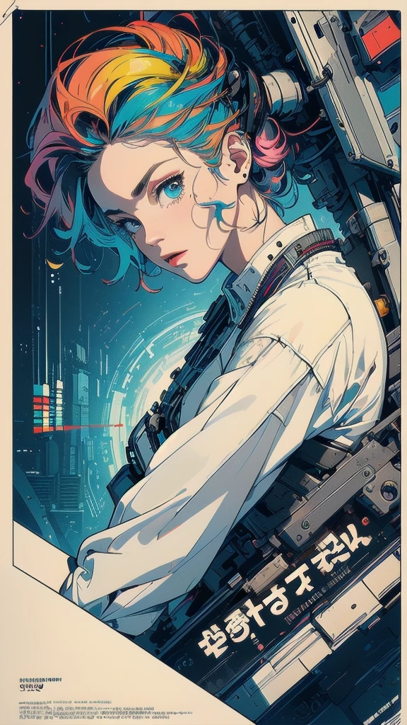 (((masterpiece, highest quality))),(((solo:1.2))),(((1girl:1.2))),32k wallpaper, very detailed, poster, vintage science fiction,(((((geometric cinematic movie poster))))), (bauhaus), shape,(((abstract))),(mid century modern),movie poster,(((((portfolio))))),(((((Close-up))))),(((((bust up))))),((((more various angle)))),(((highlight))),Vast landscape,((((heterochromia)))),(((complete. detailed face))),(((Extremely talented))),(((most complecated machine))),((Overall colorfully))(((text))),(((typography))),(((sentence))),(((Label))),(detailed movie poster),(((((most complicated machine))))),(((genius mechanic))),