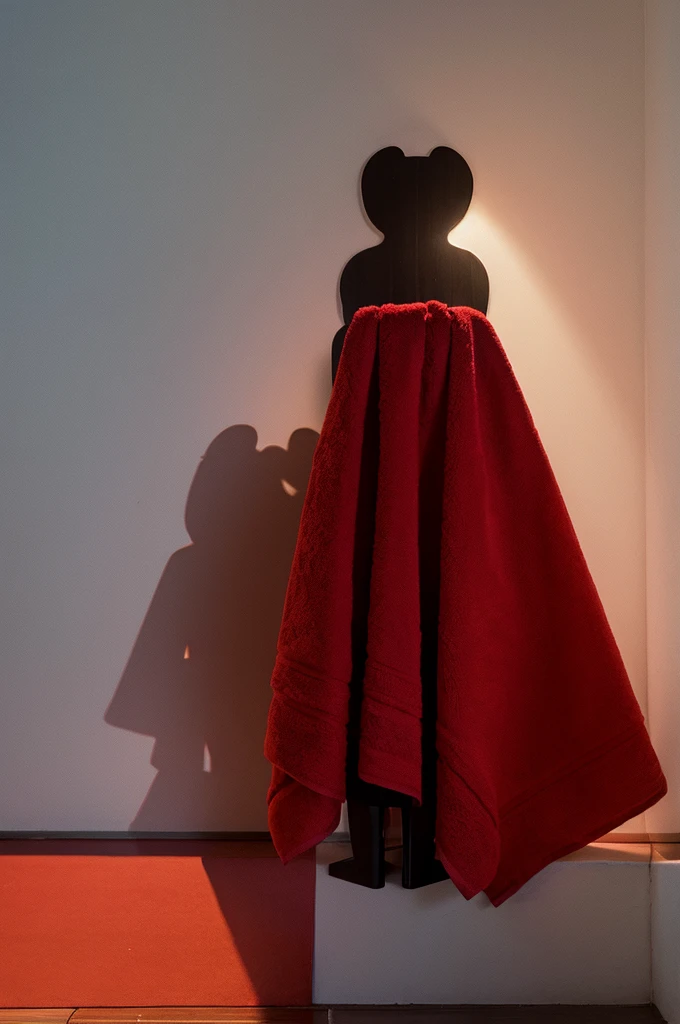 Red towel mouse silhouette