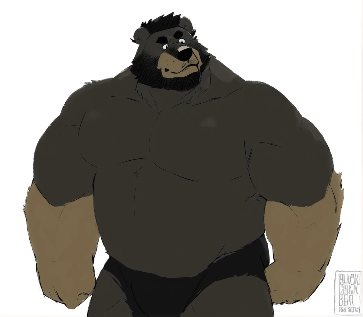 Black Bear,personification,Strong Man,gym coach, working out, ripped body