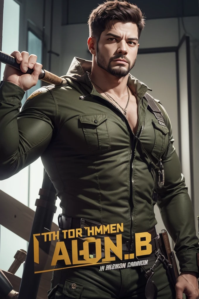 Crie uma imagem do Jackson The Hammer,playset,big boss,2d