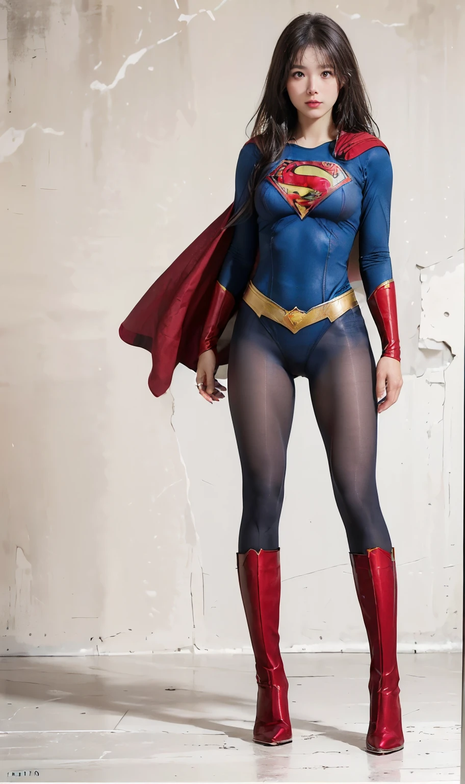 No background、(((Sweating profusely))).(((Beautiful legs in black tights.)))、(((Legally express the beauty of your smile)))、((((Make the most of your original images)))、(((体にぴったりフィットするSupergirl Costume)))、(((Supergirl Costume)))、(((short and beautiful hair)))、(((suffering)))、(((Please wear black tights....、Wear red boots)))、((Best image quality、8K))、((Highest quality、8K、masterpiece:1.3))、(((Preserve background )))、Sharp focus:1.2、Beautiful woman with perfect figure:1.4、Slim Abs:1.2、Wet body:1.5、Highly detailed face and skin texture、8K