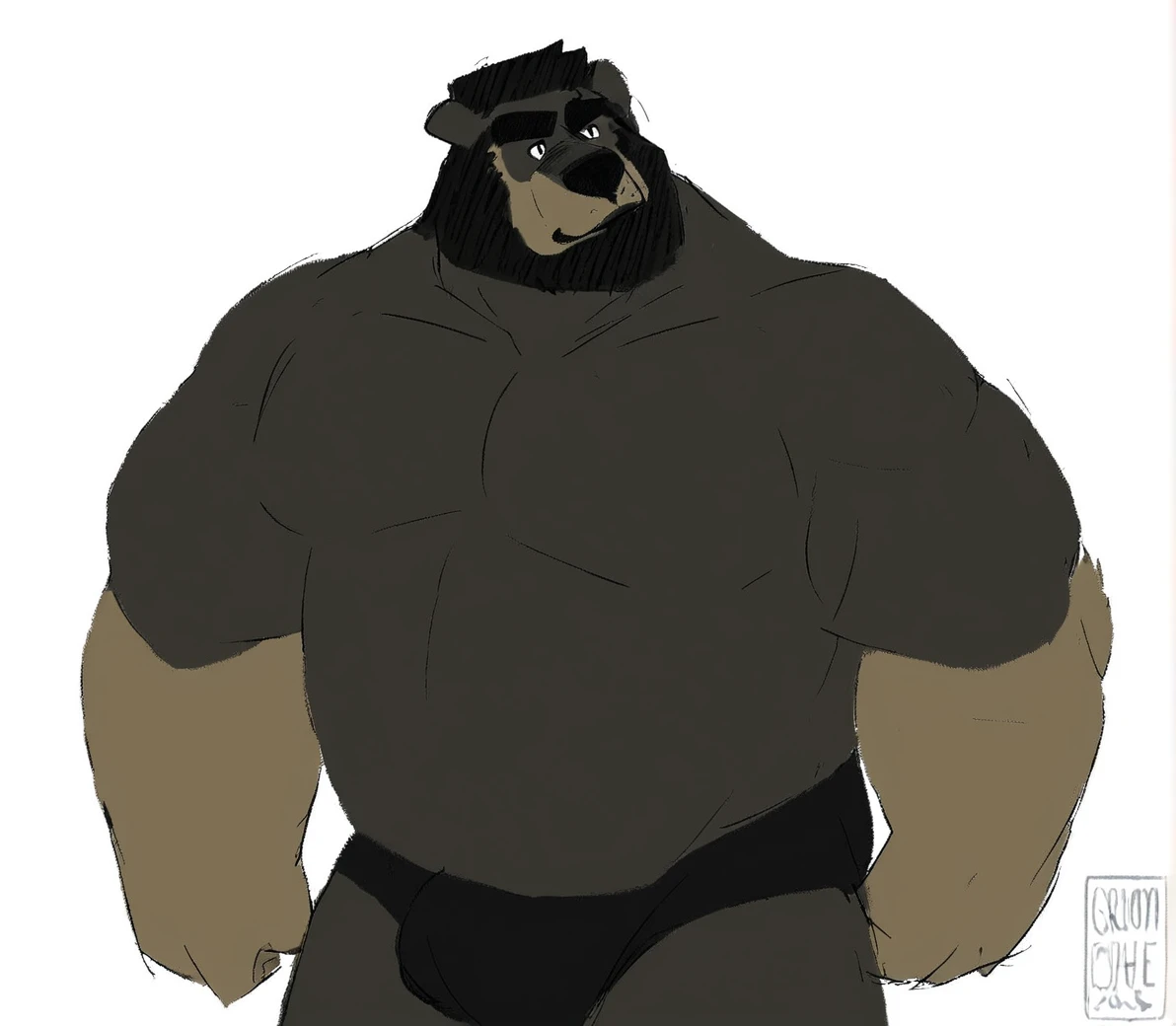 Black Bear,personification,Strong Man,gym coach, working out, ripped body