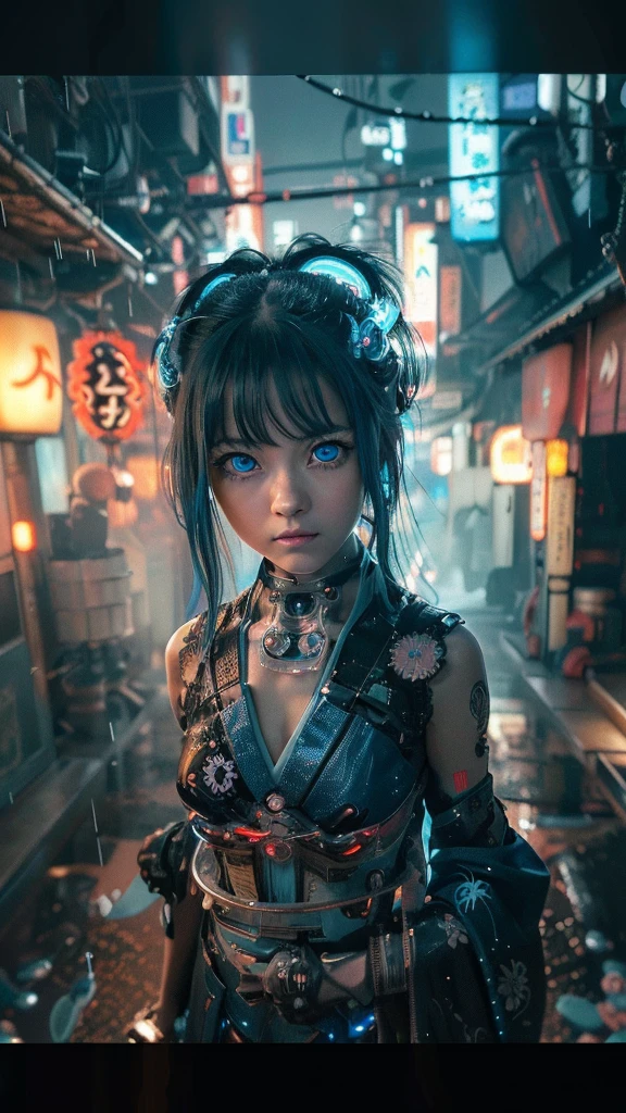 Ultra-detailed, master piece, best quality, high resolution,  detailed eyes, detailed face, (Neo Tokyo:1.5), (Cyberpunk:1.5), (Fusion with Machine:1.5), ************, very pretty and beautiful, girl with mysterious atmosphere, ghost,  in appearance, graceful in traditional Japanese costume and design, (beautiful light blue eyes:1.5), (light blue plasma around her:1.5), bio-mechanical, traditional Japanese room with elegance, long black hair, bangs, face, hands, design and (light blue plasma surrounds), biomechanical, Japanese traditional noble Japanese room, long black hair, bangs, face, hands, designs and decorations are detailed and clearly drawn, ultra realistic and realistic image with super high resolution