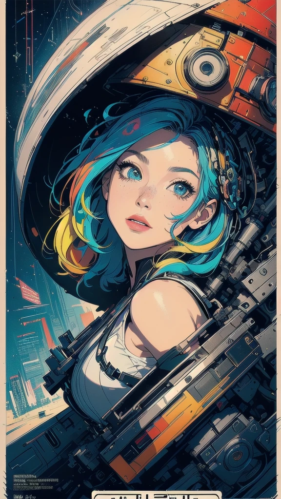 (((masterpiece, highest quality))),(((solo:1.2))),(((1girl:1.2))),32k wallpaper, very detailed, poster, vintage science fiction,(((((geometric cinematic movie poster))))), (bauhaus), shape,(((abstract))),(mid century modern),movie poster,(((((portfolio))))),(((((Close-up))))),(((((bust up))))),((((more various angle)))),(((highlight))),Vast landscape,((((heterochromia)))),(((complete. detailed face))),(((Extremely talented))),(((most complecated machine))),((Overall colorfully))(((text))),(((typography))),(((sentence))),(((Label))),(detailed movie poster),(((((most complicated machine))))),(((genius mechanic))),