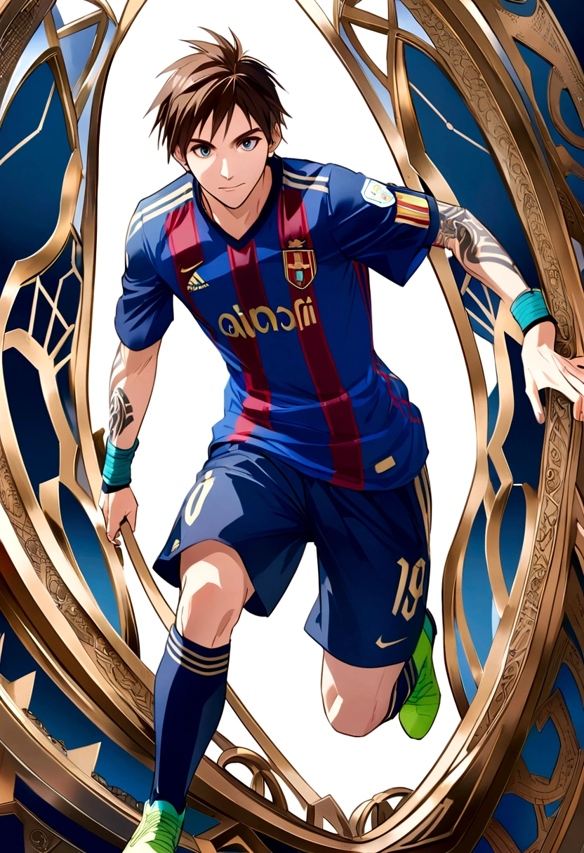 Lionel Messi, Anime Soccer add a title that says Facto D'portes