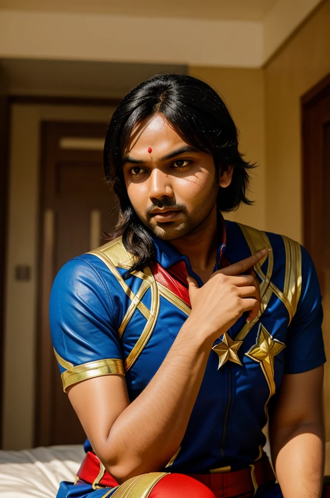 Creat rohit sharma's image like captain marvel
