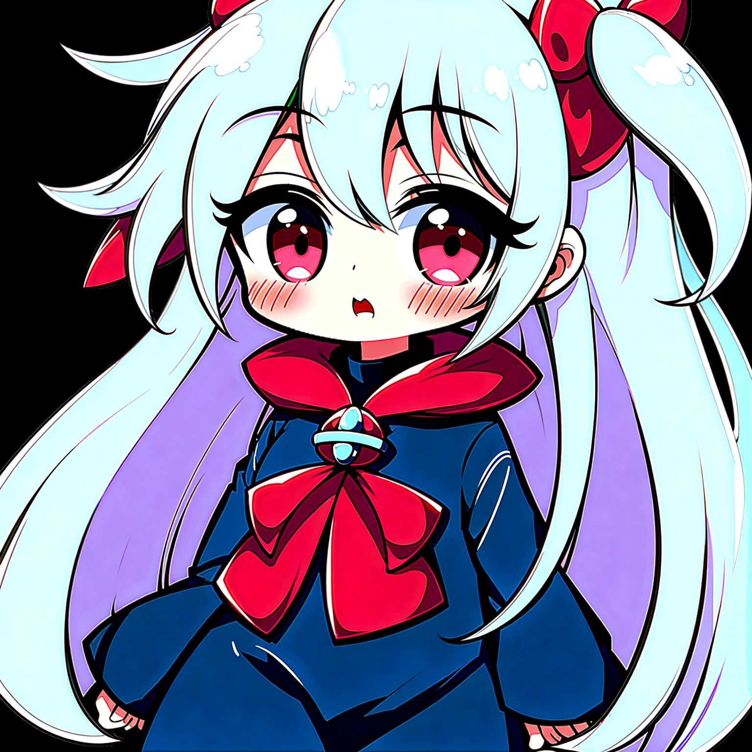 White hair and red eyes，Loli，1.3M