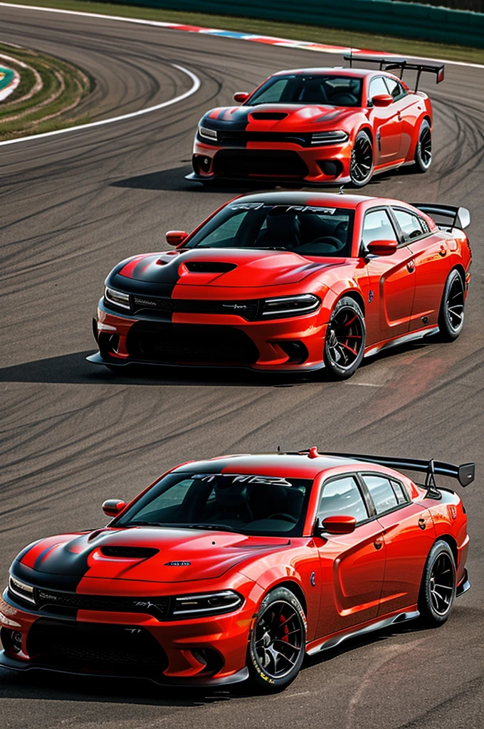 Make a dodge Charger srt Hellcat competing in the 24 hours of Le Mans