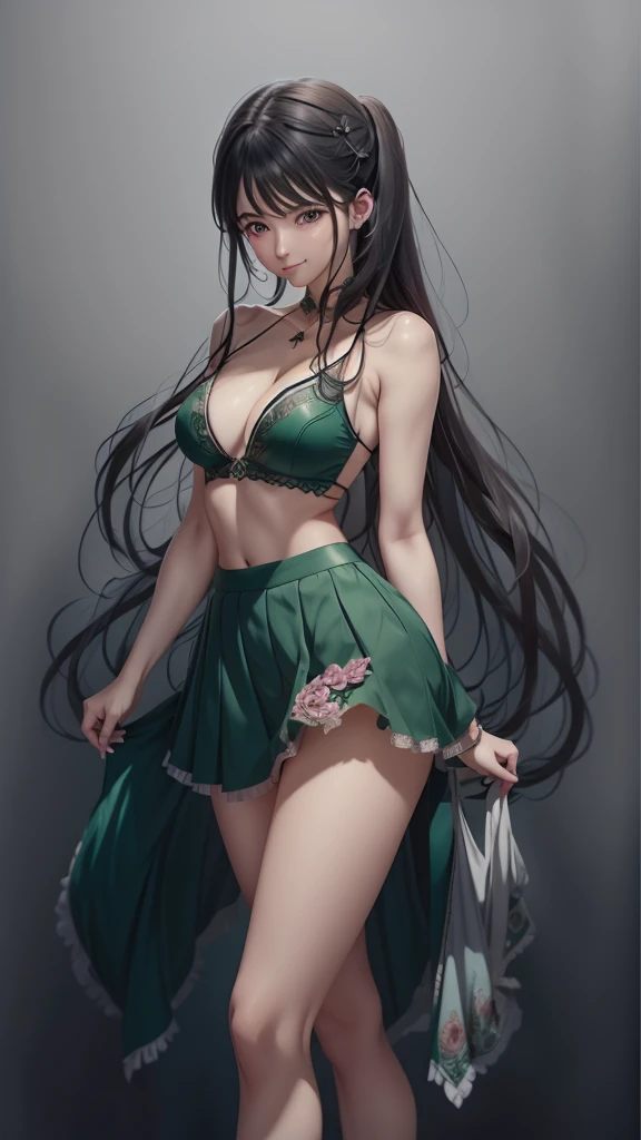 The Sailor Jupiter of your dreams, brought to life in a beautiful and intricate portrait. Her emerald green skirt and rose pink top are perfectly complemented by the sharp knife she holds in her hand. The level of detail in this piece is reminiscent of the meticulous artistry found in the Knights of the Zodiac series. A true masterpiece that captures the essence of fantasy and anime in one stunning image.