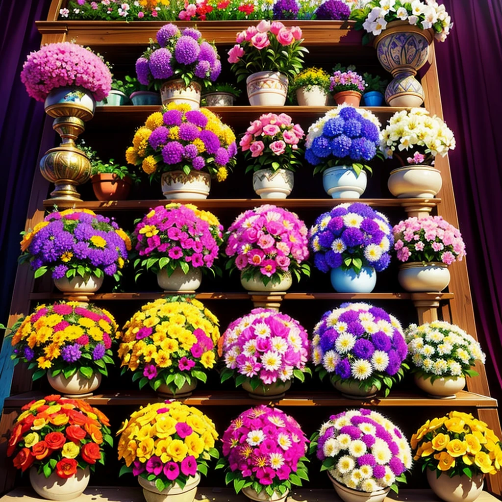 alot of flowers different types, sativas, indicas, very colorful. HD