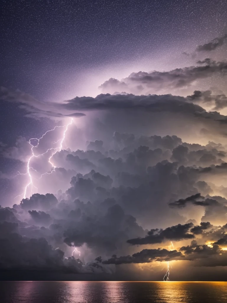 a close up of a lightning bolt hitting a cloud over a body of water, dark storms with lightning, night sea storm, stormy weather with lightning, lighning storm, storm at night, dark clouds and lightning, storm at sea, magic storm and thunder clouds, lightning storm, cyan lightning, ominous nighttime storm, thunder storm, storm on horizon