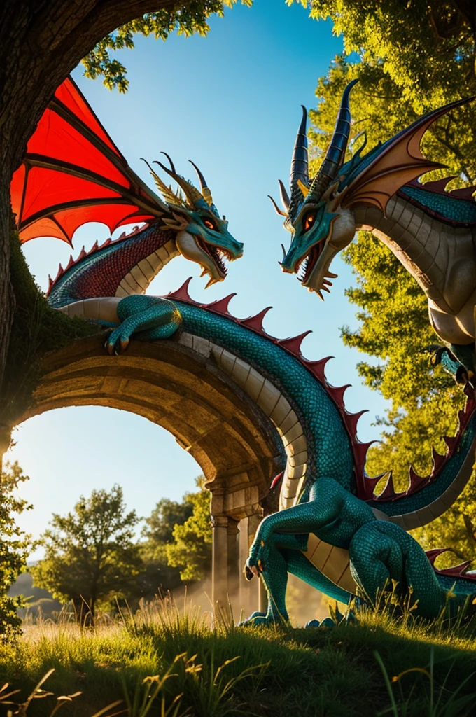 Fairytale dragon in the sun 