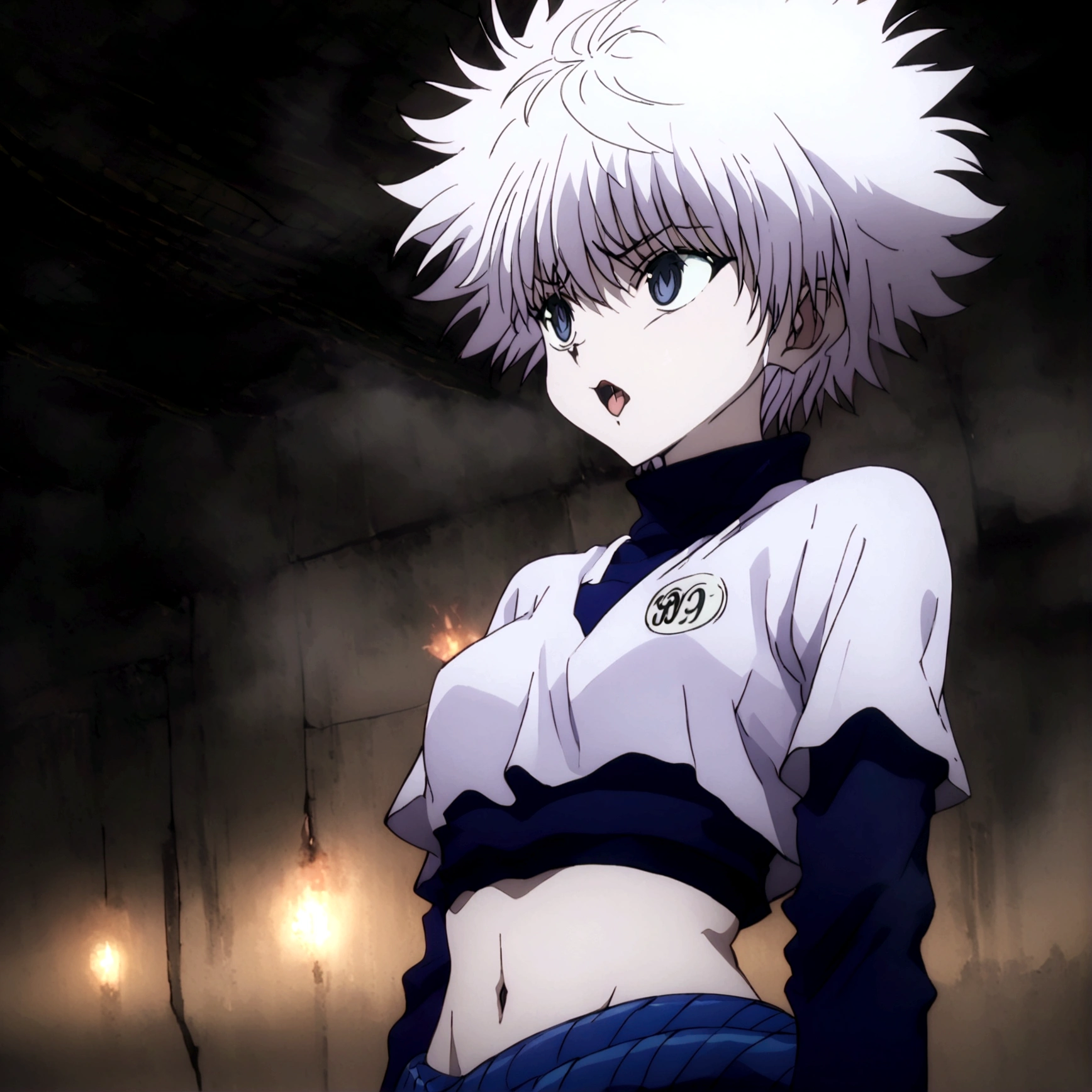 killua ahegao crop top lamia body 