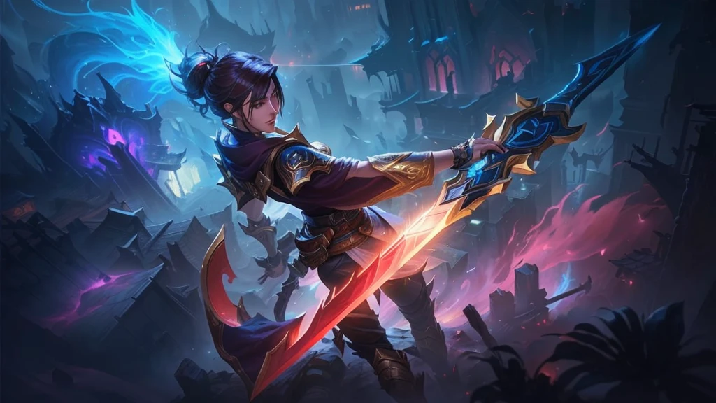 a young man wearing hanfu, holding a sword, standing on the roof, in the dark night, league of legends splash art, league of legends style art, fiora from league of legends, art league of legends art, league of legends splash art, league of legends character art, league of legends concept art, riot games concept art, league of legends characters, style league of legends art style, league of legends style