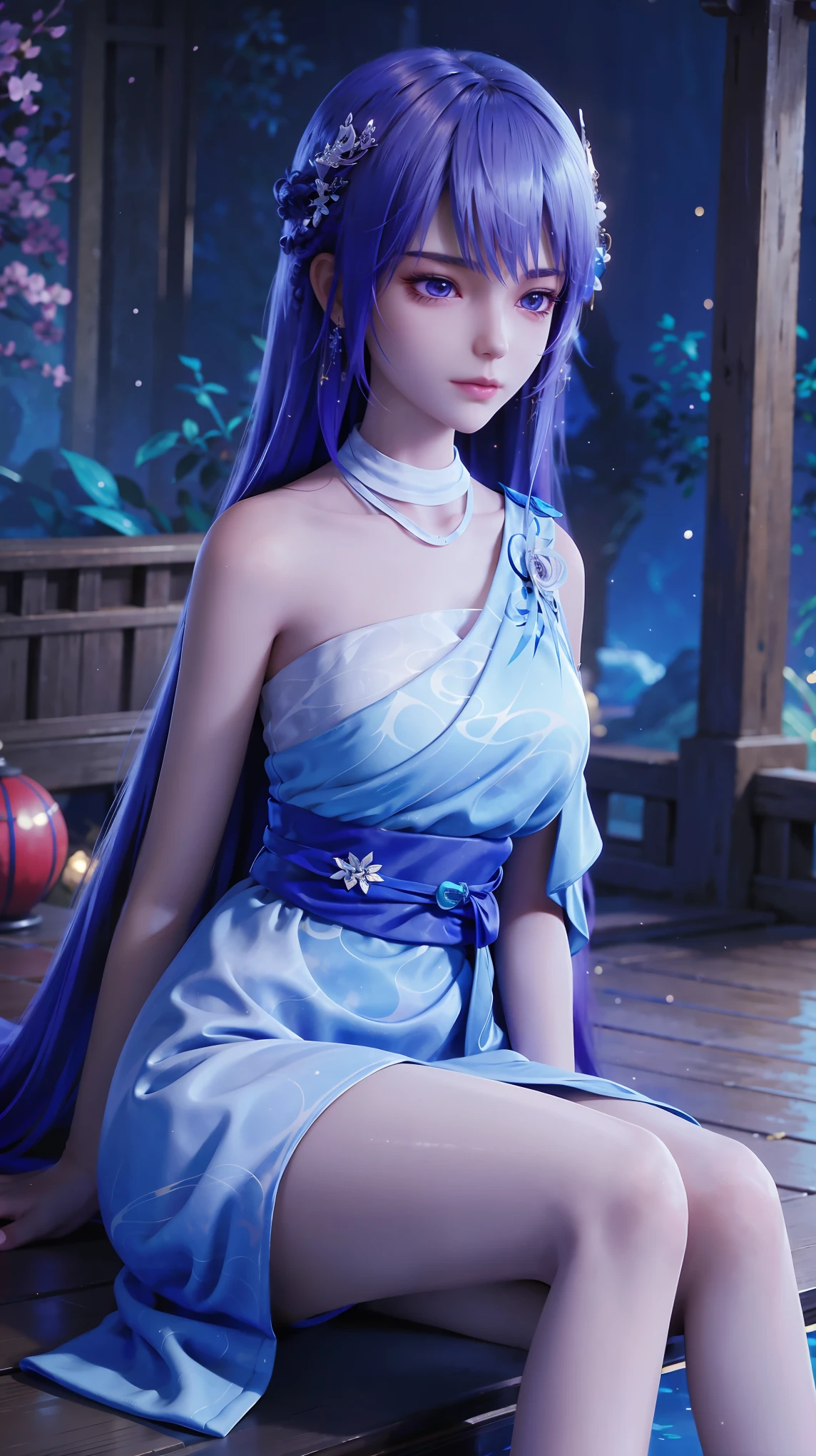 Close-up of a woman in a dress lying on a wooden floor, Japanese Goddess, Beautiful Chinese model, beautiful goddess, beautiful Asian girl, Sexy Girl, Fair, smooth and translucent skin, Chinese Girl, Asian girl, Attractive anime girl, Sexy pose, Beautiful fantasy queen, Beautiful and detailed body and face, Smooth white tights set, Light milky white porcelain skin