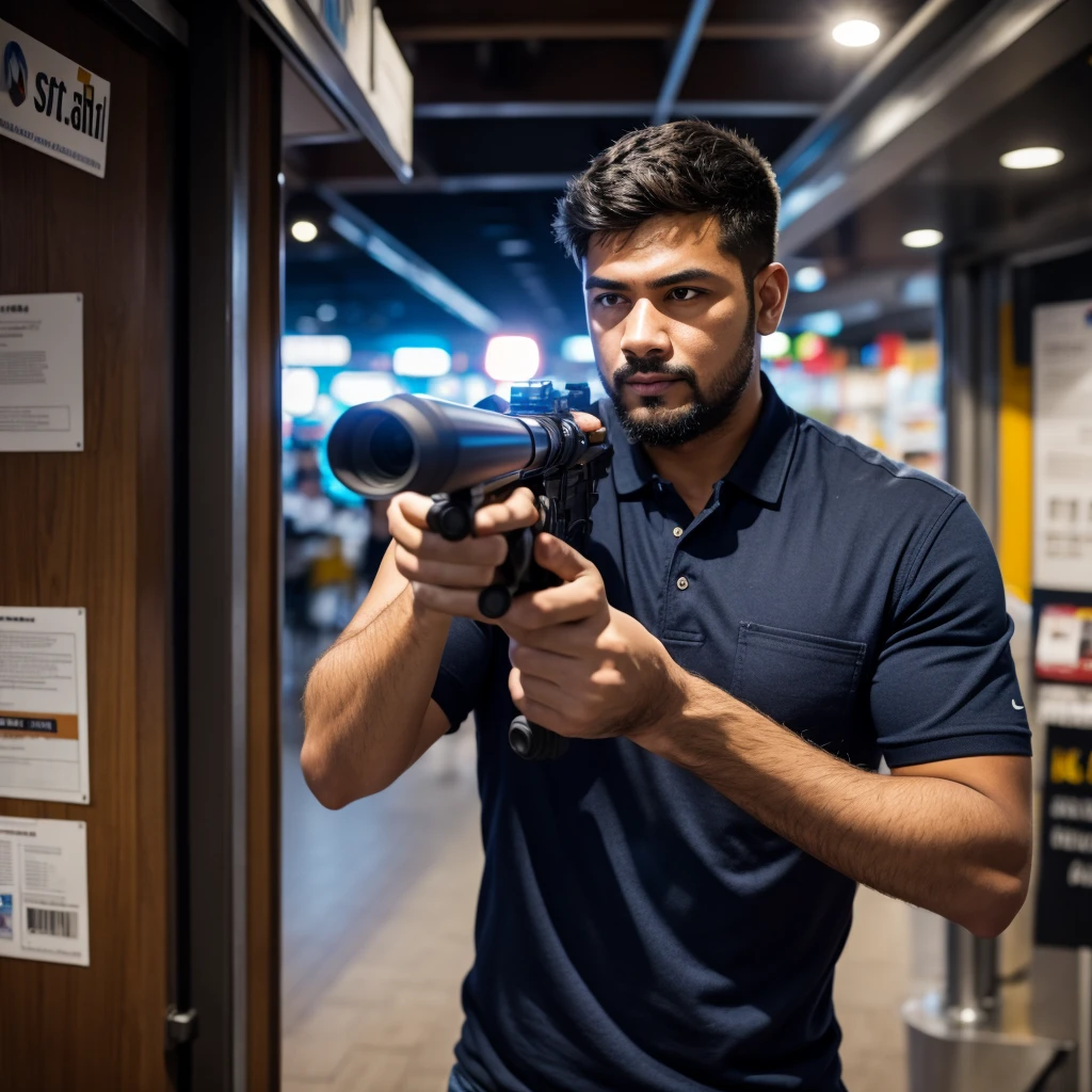 man shooting