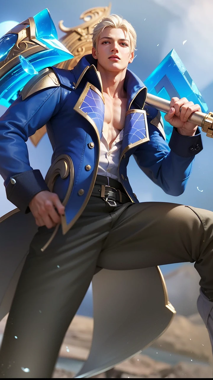 masculine male, masterpiece, ((perfect eyes)) best quality, (semirealism:1.9), beautiful lighting, (extremely detailed CG unity 4k fhd wallpaper), High Detail, Sharp focus, dramatic outdoors, 1 boy ,19 years old, white hair, light purpel eyes, smile.