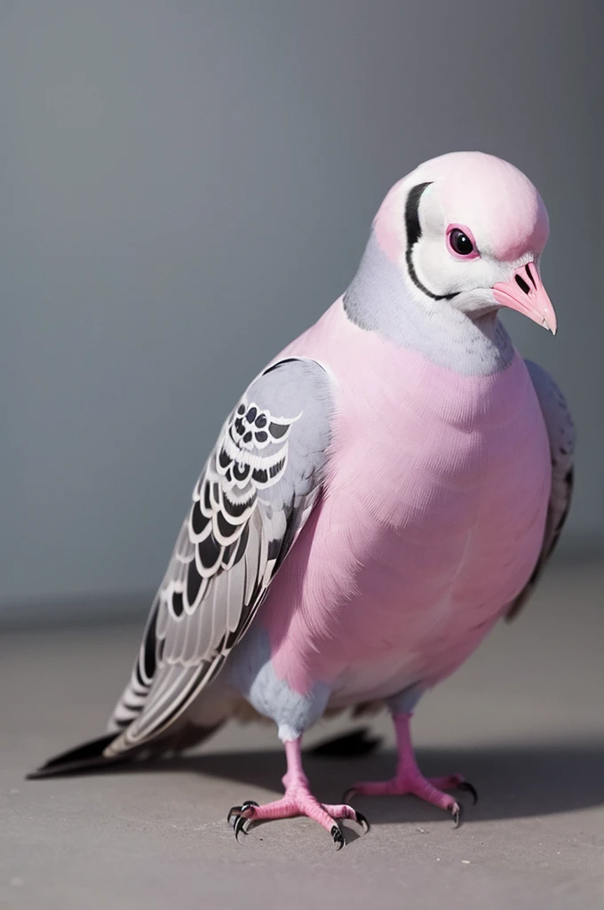 Pigeon cute pink skull and his exu skull 