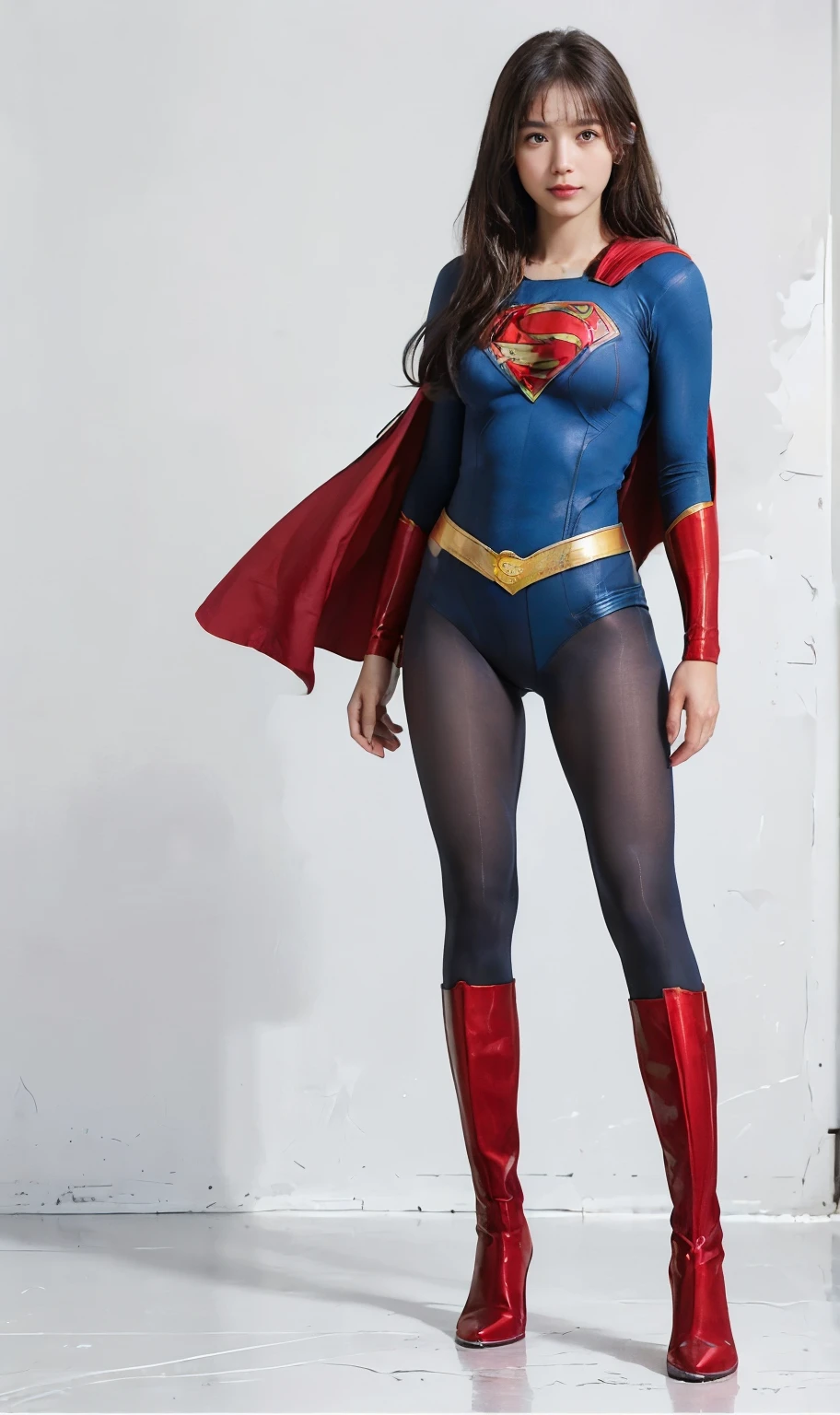 No background、(((Sweating profusely))).(((Beautiful legs in black tights.)))、(((Legally express the beauty of your smile)))、((((Make the most of your original images)))、(((体にぴったりフィットするSupergirl Costume)))、(((Supergirl Costume)))、(((short and beautiful hair)))、(((suffering)))、(((Please wear black tights....、Wear red boots)))、((Best image quality、8K))、((Highest quality、8K、masterpiece:1.3))、(((Preserve background )))、Sharp focus:1.2、Beautiful woman with perfect figure:1.4、Slim Abs:1.2、Wet body:1.5、Highly detailed face and skin texture、8K