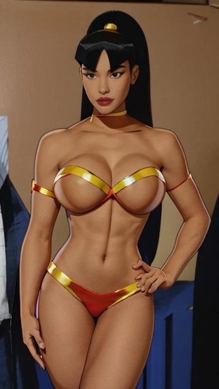 Superwoman has large breasts 