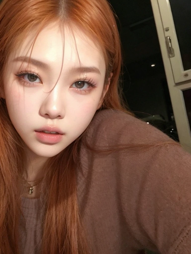 A close up of a girl with good skin, high quality, korean, ulzzang, Korean girl, blackpink, ulzzang girl, blackpink lisa, blackpink jennie