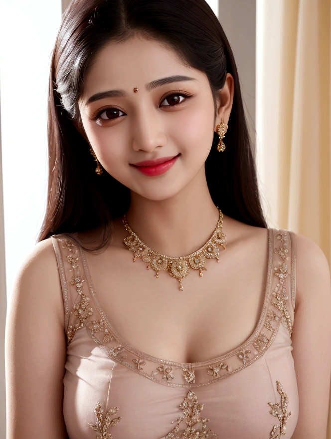 shwemhoneyati, 1girl, woman, ultra-detailed, close-up, 8k, ((looking at viewer)), light smile,