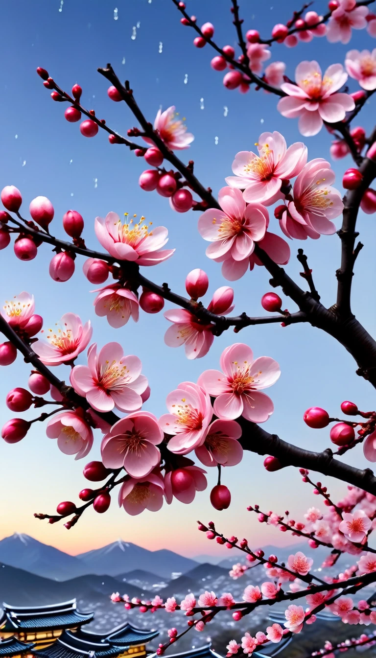May I ask where the plum blossoms fall?,The wind blew all night long