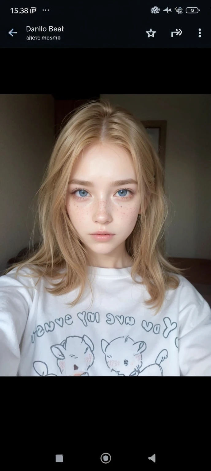 Make a 3D appearance chat images. With lots of freckles