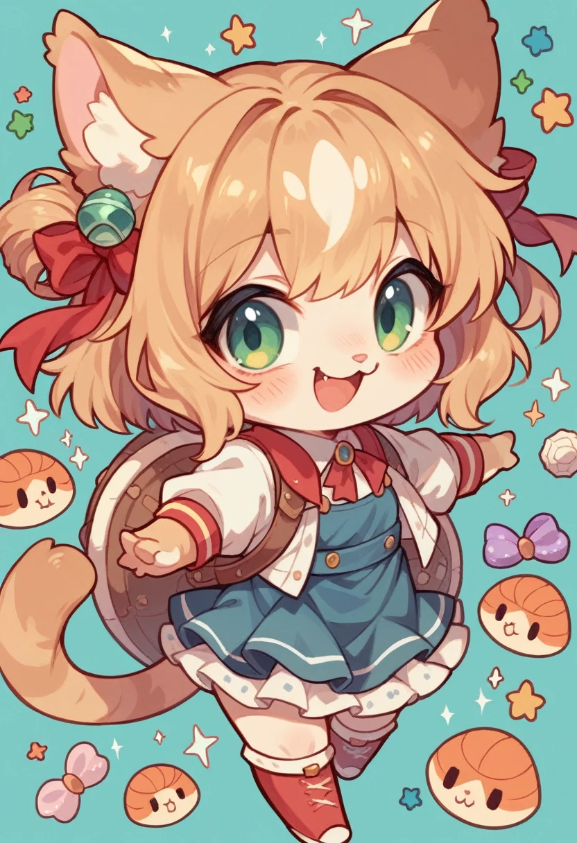 List of illustrations of cute tortoiseshell cat poses, chibi characters, display several side by side, cute colors and poses, best image quality