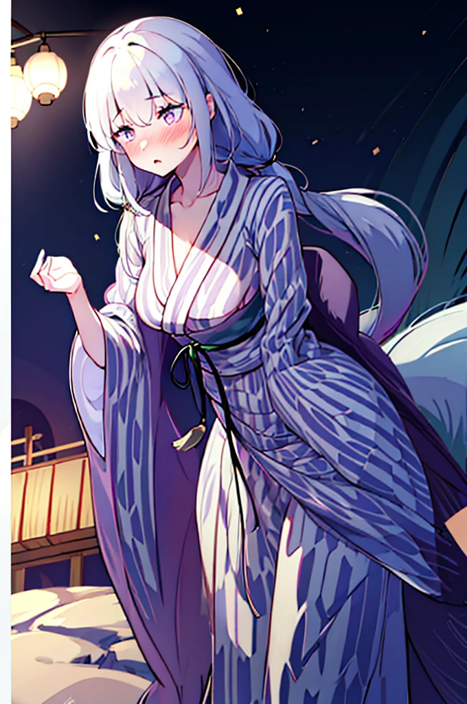 Acme Face、Random pose、Undressing、nsfw、yukata、yukata、Light silver hair、Semi-long hair、Summer festival、night、、Pale purple eyes、show off breasts、nose blush、1 boy、bitch、POV shooter、blush、Embarrassed look、saliva、1 boy、POV shooter、Chest grab、Small breasts、手でhide、skill、、hide、、blush、、Embarrassed look、、blush、、Perfect hands、Fine hand、、Good hands、Summer festival、night、Light silver hair、Semi-long hair、Summer festival、night、、Pale purple eyes