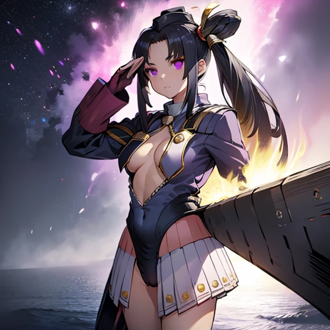 (large number of women), (multiple women), NSFW, collarbone, absurd, brainwashed, combatant, hollow eyes, ((purple glowing eyes 1.5)), expressionless, emotion removed, ((black shadaloo suit)), looking away, full body shape, ((standing up, saluting)), (highest quality, 4k, 8K, high resolution, requires: 1.2), ultra detailed, (realistic, looks real, looks real: 1.37), ticker, hyper hd, studio lighting, ultra detailed paint, sharp focus, physically based rendering, extreme detail, professional, vividness and color, blurry, sports portrait, landscape, horror style, anime big, anime giant, sci-fi, photography, concept artist, five fingers, perfect body, {{{masterpiece}}}, {{{highest quality}}}, {{ultra detailed}}, {{shape}, {{very delicate and beautiful}}, value for money, all roles, Canon 5D MK4 photo, photo, masutepiece, nffsw, shader, highest quality, elementary school student, (((magical girl outfit))), standing image, ratex, tight long gloves, long boots, pigtails, long hair, pink hair, belly button exposed, hands holding skirt, black lace panties, upskirt, (NSFW: 0.8), super big breasts, body type (girl body type, big breasts only), young girl, big breasts