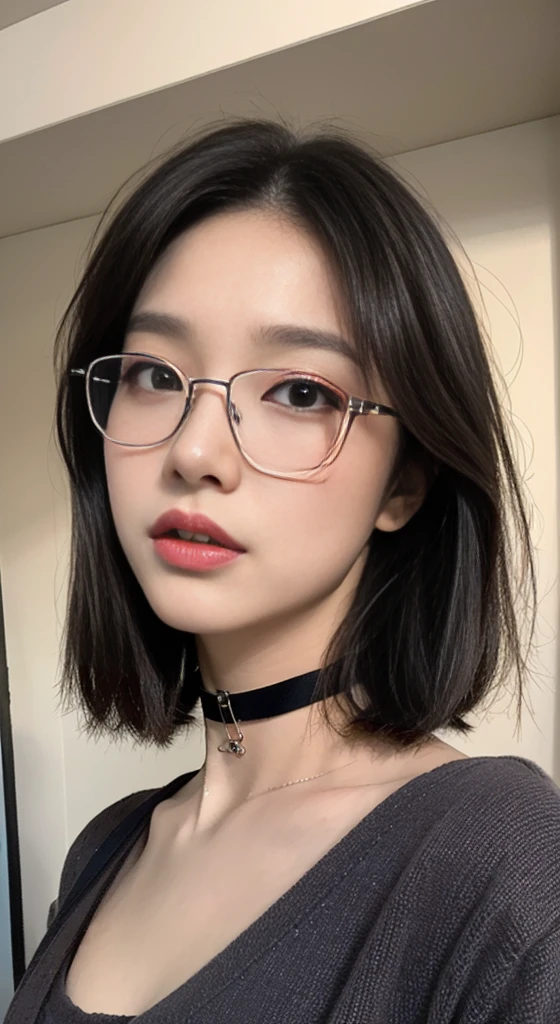 (perfection style, perfection, perfect score_9, score_8_up, score_7_up, score_6_up, score_5_up, masterpiece, 4k, 8k, highest quality, highest resolution, highest detail, highest quality, very detailed clothings, realism, realistic, photorealistic, ((the-same-person-only-from-now-on, set-up-on-the-following-description, always-the-same-look)), 1girl, 19 years old, pretty, beautiful, cute, white skin, naked, slim, skinny, dark hair, black hair, short hair, light purple eyes, cute , pantyhose, square glasses, choker, natural make up, eyelashes, fully clothed,
Upper-body shot and angle, face focus,)

(perfection style, perfection, perfect score_9, score_8_up, score_7_up, score_6_up, score_5_up, masterpiece, 4k, 8k, highest quality, highest resolution, highest detail, highest quality, naked, realism, realistic, photorealistic, ((the-same-person-only-from-now-on, set-up-on-the-following-description, always-the-same-look)), 1girl, 19 years old, pretty, beautiful, naked, cute, white skin, slim, skinny, multi-colored hair, black hair, short hair, light purple eyes, choker, natural make up, eyelashes,
Upper-body shot and angle,)