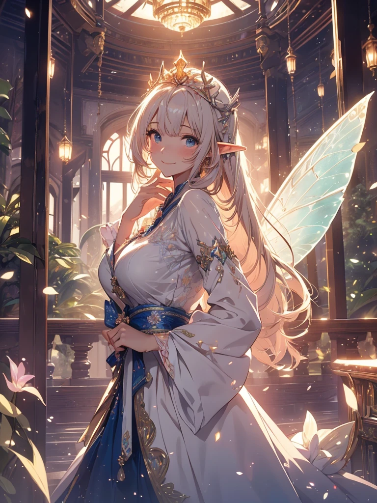 最high quality、1woman elf 、Beautiful foam、、CourtyardShining fairy wings、Flower fractal art　　、see-throughbodystocking,underwear,Beautiful side shot, radiance,High-definition depiction, Realistic, 8K, Unity, beautiful Shot, light smile, Beautifully and vividly drawn, , Beautiful, beautiful, clear skin、sexly,beautiful underwear,Countless rays of light pouring down, Swirling Light, big background, Raise one arm above your head, Intense light is emitted from the magic circle in front of the girl.   forest、Lots of leaves、green leaves、flower、Particles of light、Bedroom at night、Magic Palace、Fairy tale、
Romanticism,Cowboy Shot: The most beautiful form of chaos, Mr..々colour, Intertwined flowers, Particle,magical gentle light,smile,sexly,image quality、masterpiece、Beautiful Face、Super beautiful elf woman((Big breasted 22 year old office lady、Bust 100,Beautiful long ironed hair 、bionde hair,height: 165cm。、sexly、ANDsbian、、high quality、、Visual art、Written boundary depth、、ANDlf ANDars、、universe、Happy smile、gentle light、ANDlf forest、elegant、ticker beautiful decorative、、magic、forest、beautiful tiara、Beautiful bed、Beautiful Landscape、A kind smile、wonderful、Fluttering petals、Dance happily、、Cultivate fantasy、、Mystery light　Lots of flowers、、art、forest, palace, art,mystery,Ultra-high resolution,atmosphere A colorful and dreamy anime-style illustration of a young girl with beautiful hair,美しい森. surrounded by a kaleidoscope of colors and glowing lights. The background is filled with whimsical details and a magical atmosphere. --ar 3:4 --style raw --stylize 600 --niji 6、Throne   nsfw