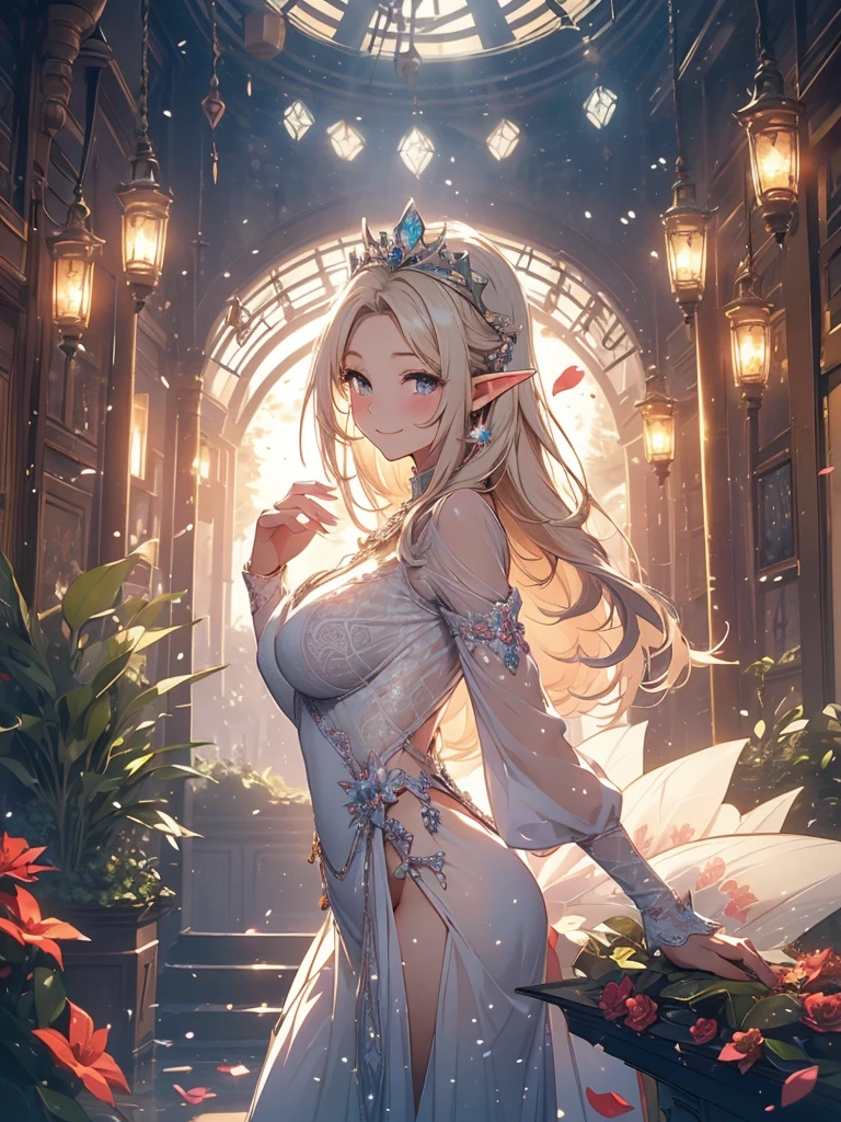 最high quality、1woman elf 、sexy, Beautiful foam、、CourtyardShining fairy wings、Flower fractal art 、see-throughbodystocking,underwear,Beautiful side shot, radiance,High-definition depiction, Realistic, 8K, Unity, beautiful Shot, light smile, Beautifully and vividly drawn, , Beautiful, beautiful, clear skin、sexly,beautiful underwear,Countless rays of light pouring down, Swirling Light, big background, Raise one arm above your head, Intense light is emitted from the magic circle in front of the girl. forest、Lots of leaves、green leaves、flower、Particles of light、Bedroom at night、Magic Palace、Fairy tale、
Romanticism,Cowboy Shot: The most beautiful form of chaos, Mr..々colour, Intertwined flowers, Particle,magical gentle light,smile,sexly,image quality、masterpiece、Beautiful Face、Super beautiful elf woman((Big breasted 22 year old office lady、Bust 100,Beautiful long ironed hair 、bionde hair,height: 165cm。、sexly、ANDsbian、、high quality、、Visual art、Written boundary depth、、ANDlf ANDars、、universe、Happy smile、gentle light、ANDlf forest、elegant、ticker beautiful decorative、、magic、forest、beautiful tiara、Beautiful bed、Beautiful Landscape、A kind smile、wonderful、Fluttering petals、Dance happily、、Cultivate fantasy、、Mystery light Lots of flowers、、art、forest, palace, art,mystery,Ultra-high resolution,atmosphere A colorful and dreamy anime-style illustration of a young girl with beautiful hair,美しい森. surrounded by a kaleidoscope of colors and glowing lights. The background is filled with whimsical details and a magical atmosphere. --ar 3:4 --style raw --stylize 600 --niji 6、Throne