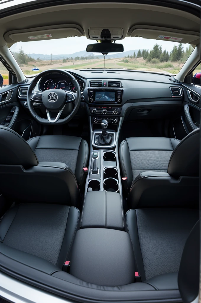 Inside a jetta with a woman