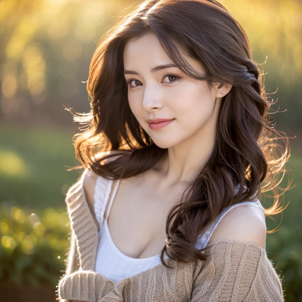 Beautiful mature woman with beautiful wavy long hair, she is alluring, Ultra-high resolution,(Realistic:1.4), ((Highest quality)), ((masterpiece)), (be familiar with),