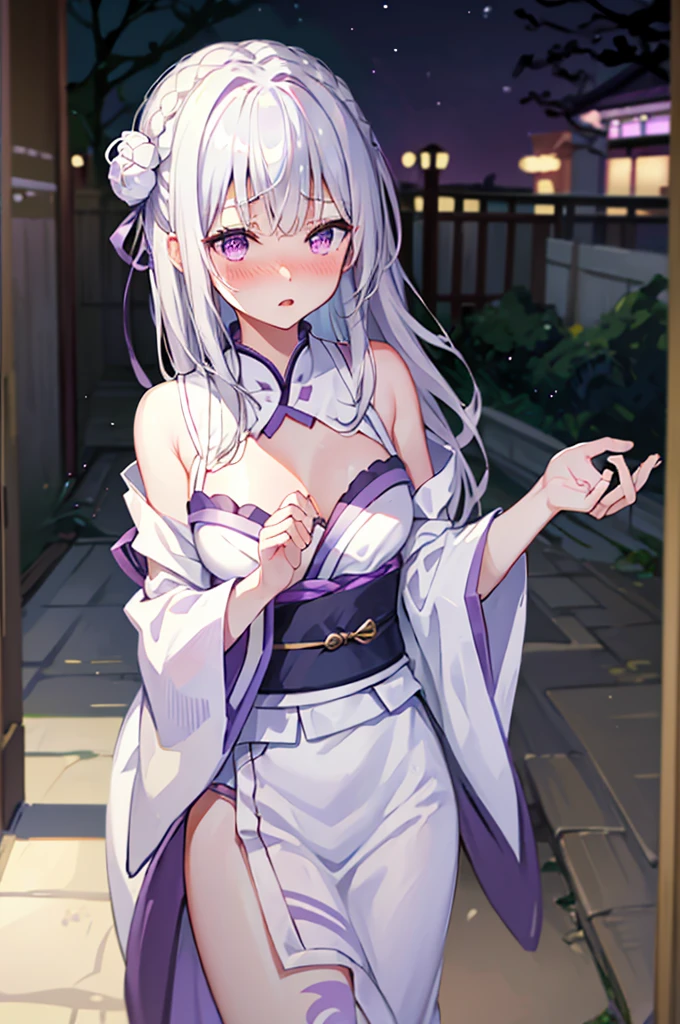 Acme Face、Random pose、Undressing、nsfw、yukata、yukata、Light silver hair、Semi-long hair、Summer festival、night、、Pale purple eyes、show off breasts、nose blush、1 boy、bitch、POV shooter、blush、Embarrassed look、saliva、1 boy、POV shooter、Chest grab、Small breasts、手でhide、skill、、hide、、blush、、Embarrassed look、、blush、、Perfect hands、Fine hand、、Good hands、Summer festival、night、Light silver hair、Semi-long hair、Summer festival、night、、Pale purple eyes