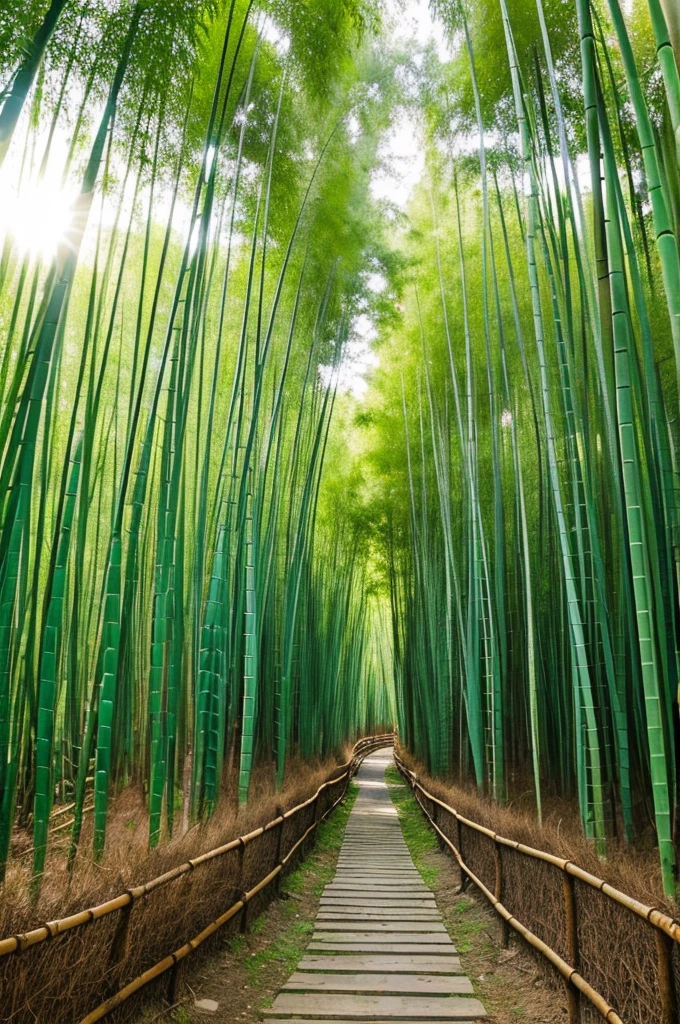 Bamboo grove mountain path