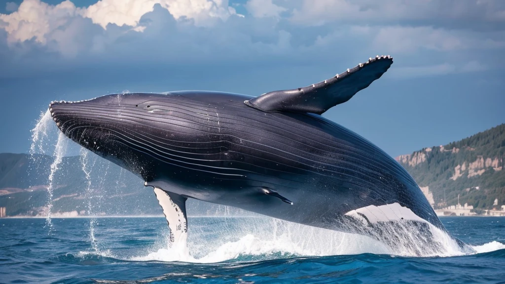 ((Highest quality)), ((masterpiece)), Mechanical whale,Robot Whale,huge