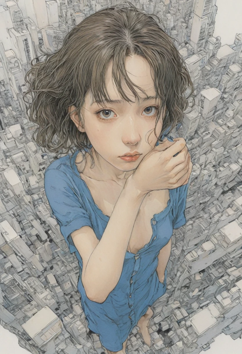 girl by Naoki Urasawa, best quality, masterpiece, Ultra high detail, 8k