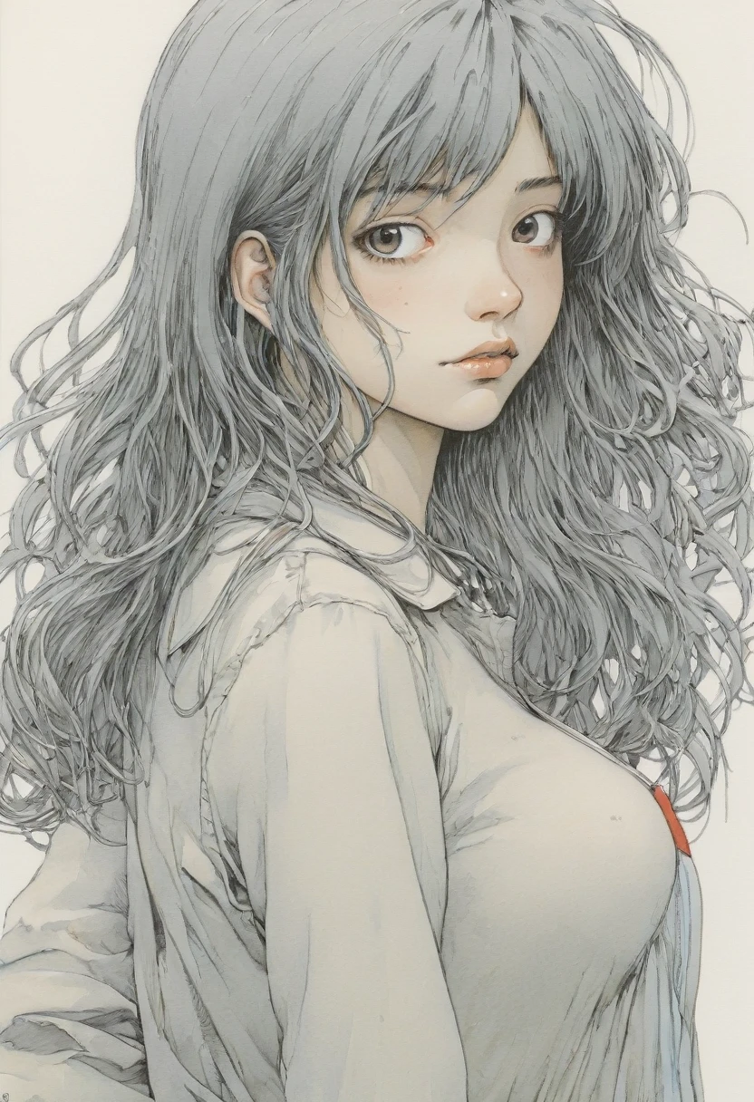 girl by Naoki Urasawa, best quality, masterpiece, Ultra high detail, 8k