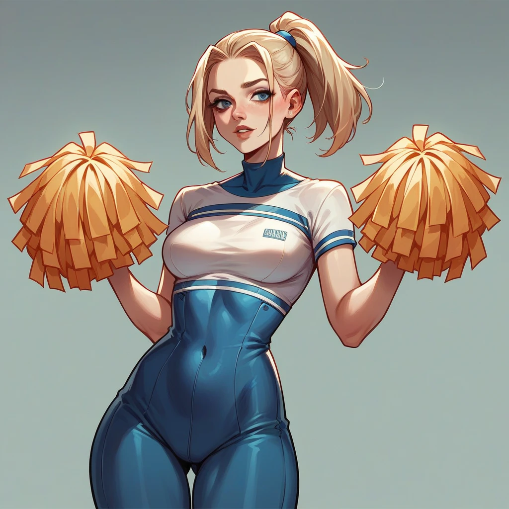black and caucasian cheerleading squad versus robots