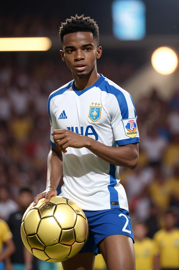 Make Vinícius Junior holding the golden ball