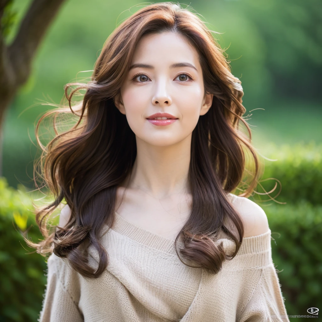 Beautiful mature woman with beautiful wavy long hair, she is alluring, Ultra-high resolution,(Realistic:1.4), ((Highest quality)), ((masterpiece)), (be familiar with),
