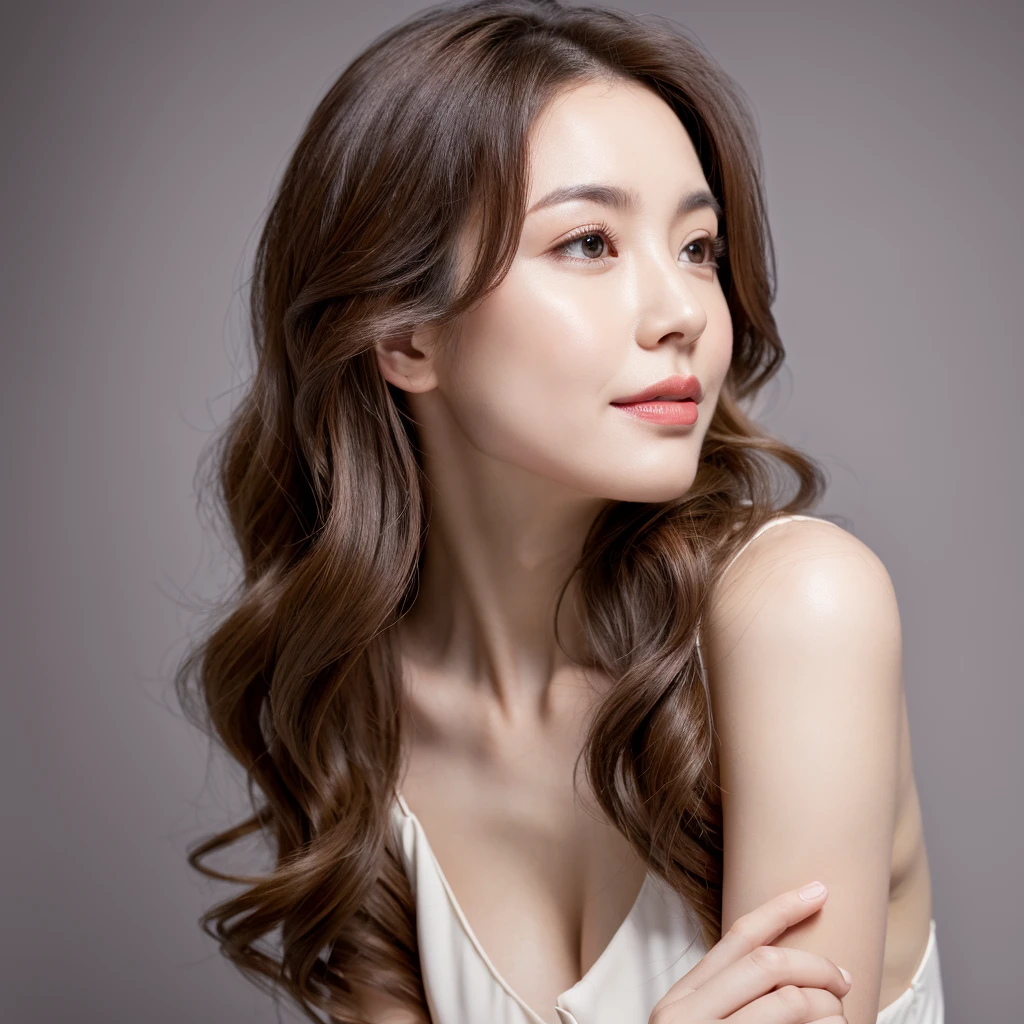 Beautiful mature woman with beautiful wavy long hair, she is alluring, Ultra-high resolution,(Realistic:1.4), ((Highest quality)), ((masterpiece)), (be familiar with),