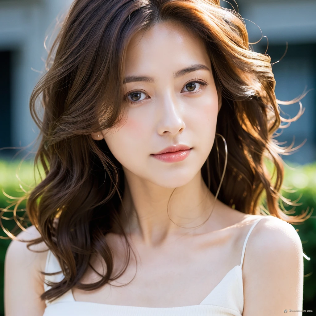 Beautiful mature woman with beautiful wavy long hair, Ultra-high resolution,(Realistic:1.4), ((Highest quality)), ((masterpiece)), (be familiar with),