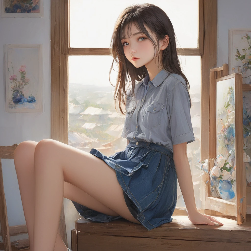 (masterpiece, Highest quality:1.2), One girl, alone,15 years old