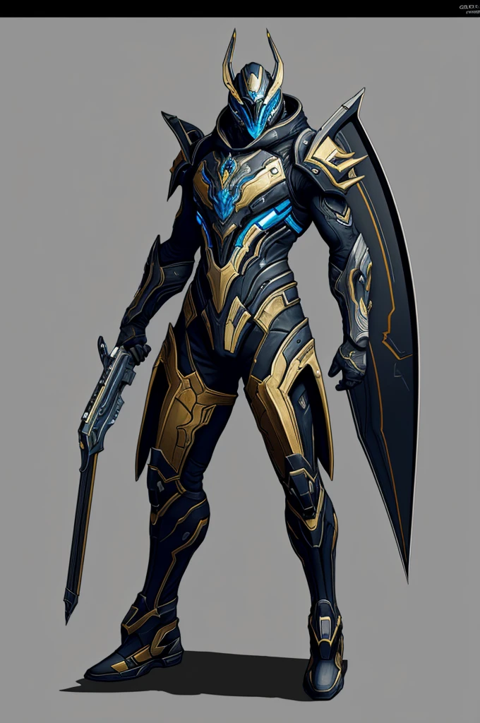 Drawing by Gauss. From the game Warframe. Drawn in the UltraKill art style.
