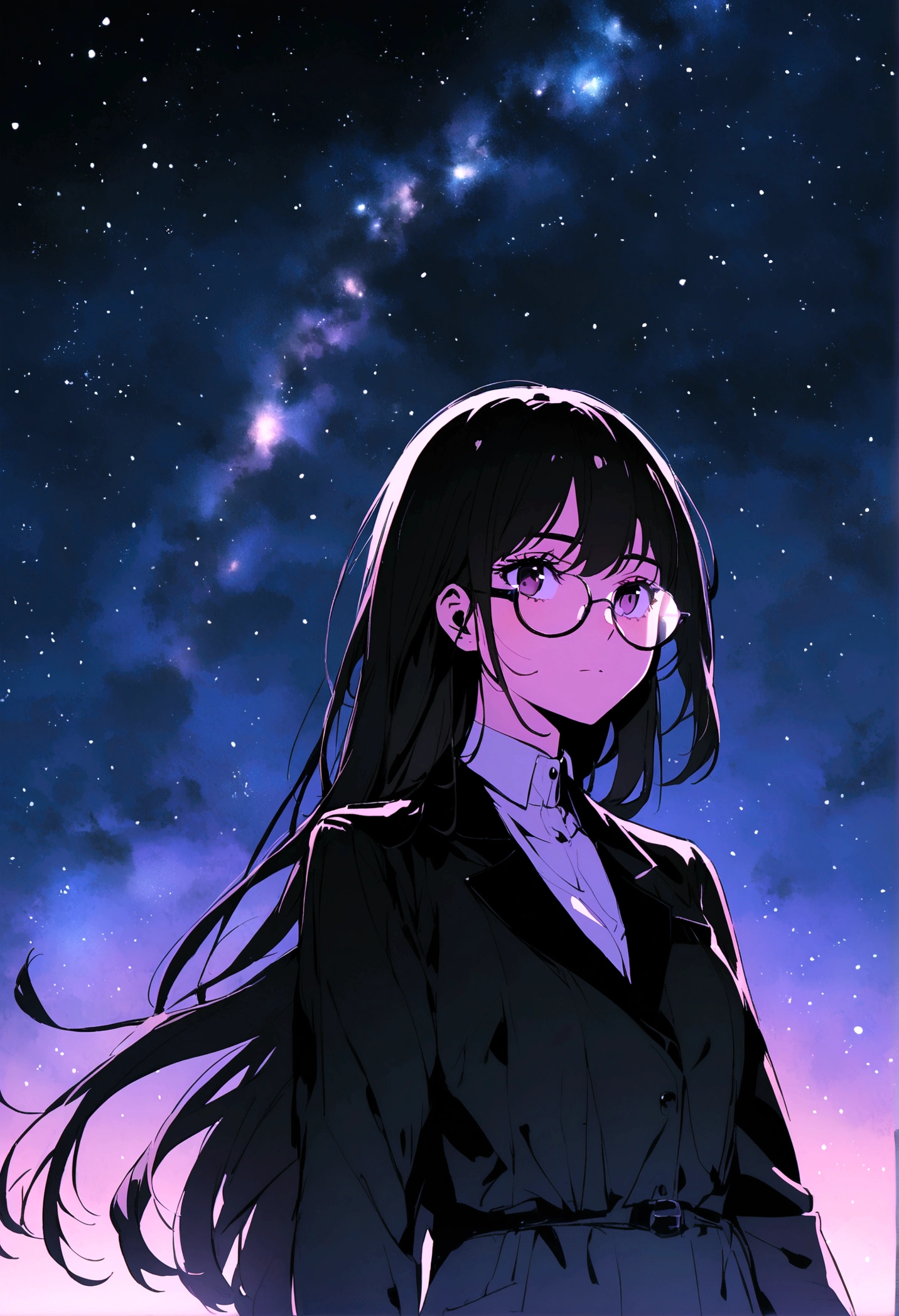 female, black hairs, long hairs,wears glases. Female black hairs, short hairs. female 5 years, short hairs, black hairs. See star in sky