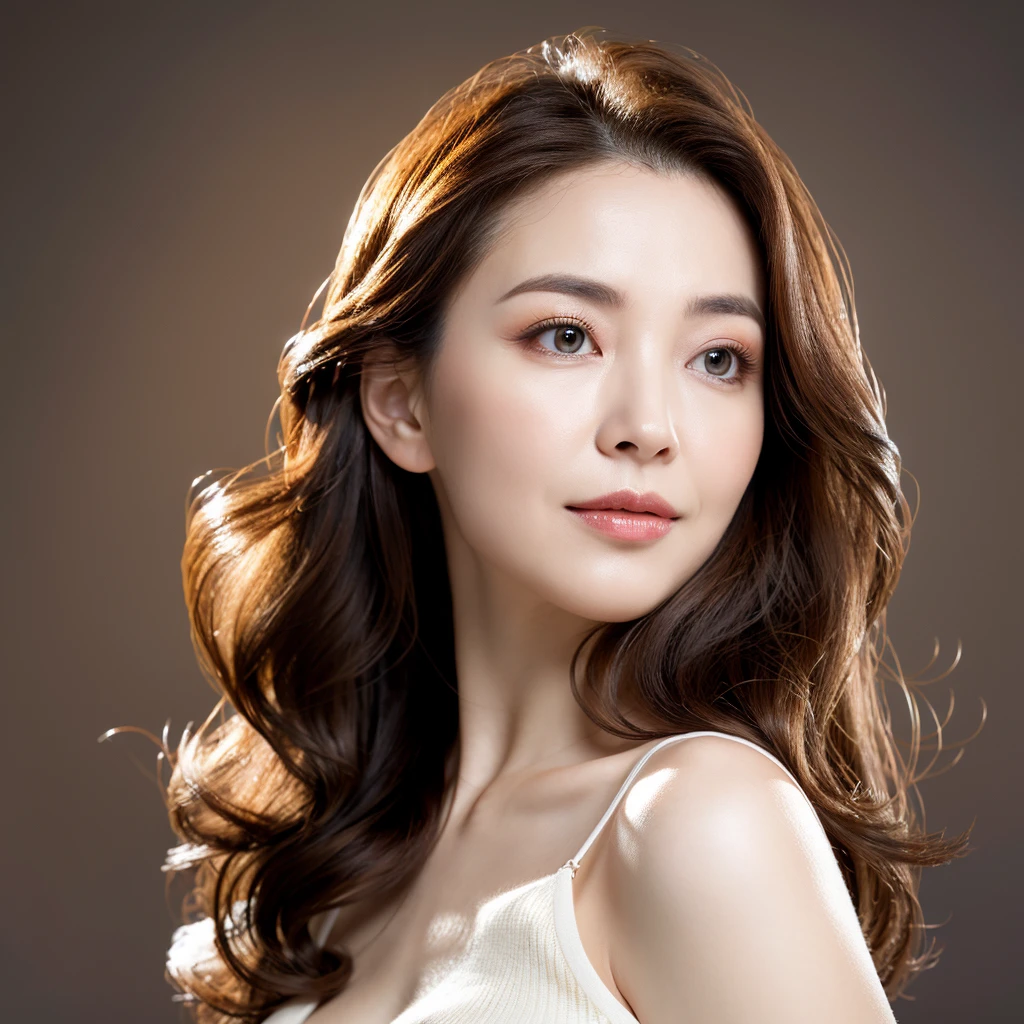 Beautiful mature woman with beautiful wavy long hair, she is alluring, Sexy Mature, Ultra-high resolution,(Realistic:1.4), ((Highest quality)), ((masterpiece)), (be familiar with),